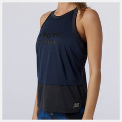 Eclipse Heather Printed Impact Run Hybrid Tank / New Balance Women