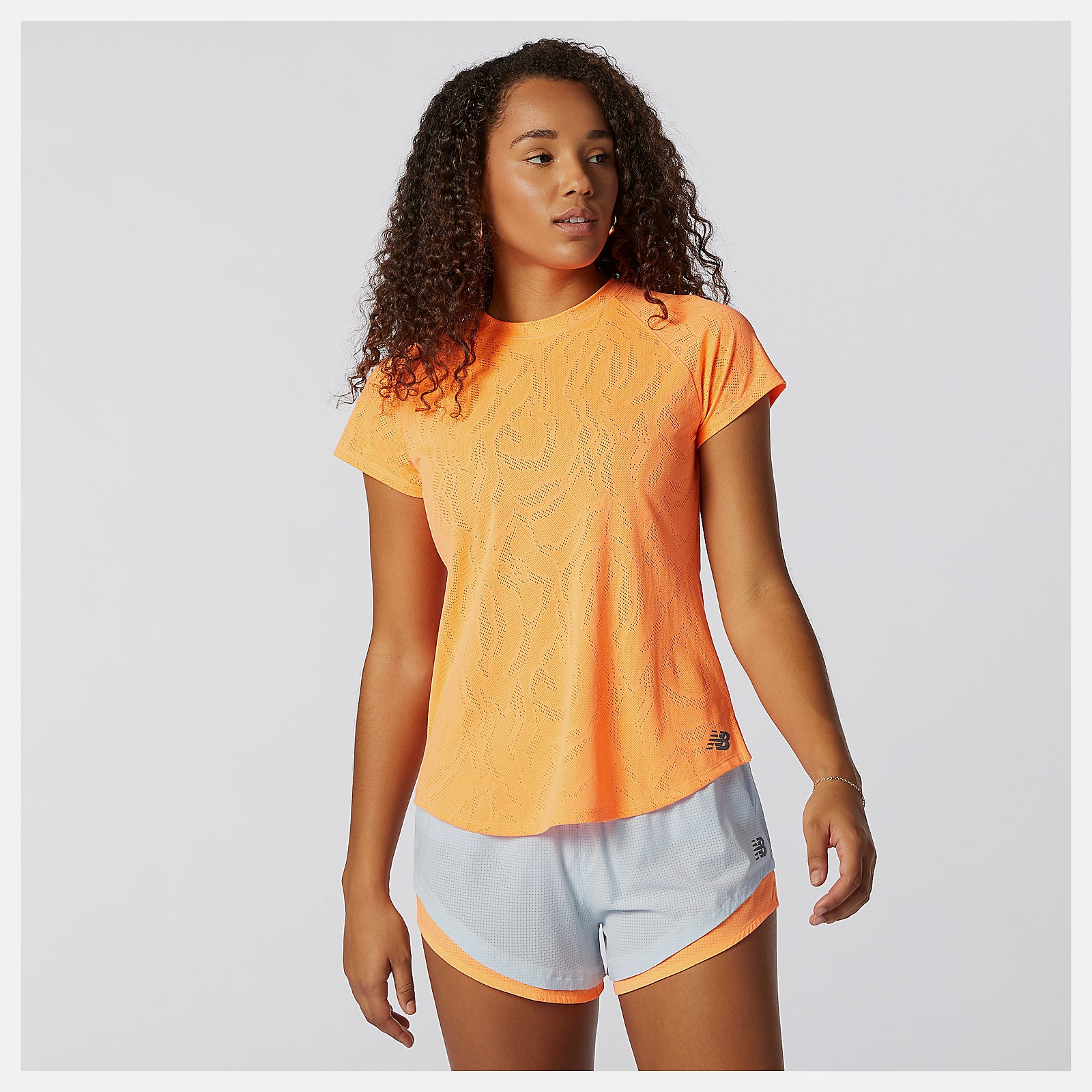 Citrus Punch Q Speed Fuel Jacquard Short Sleeve / New Balance Women