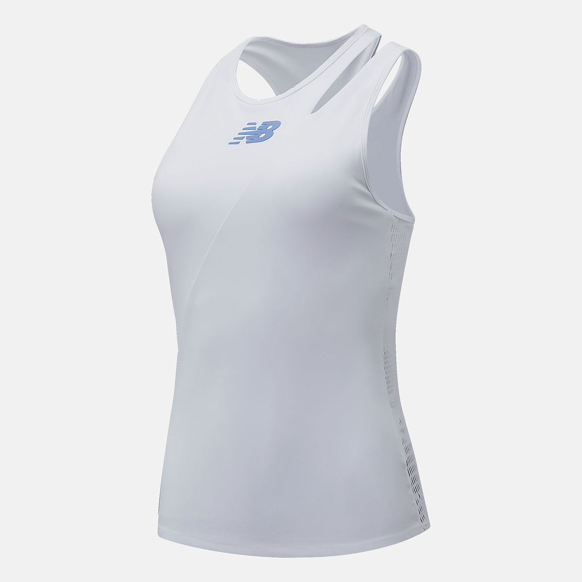 White Tournament Mesh Tank / New Balance Women
