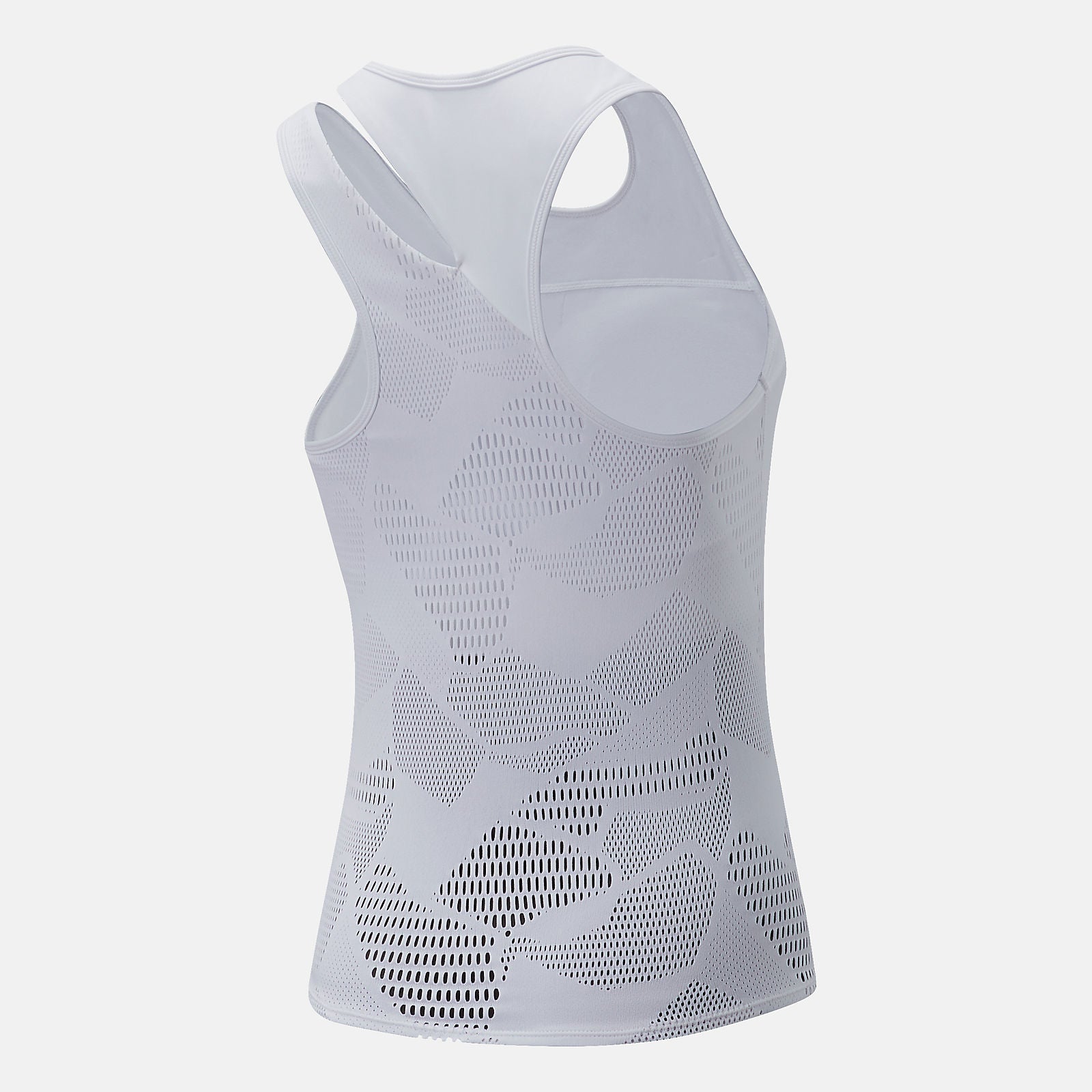 White Tournament Mesh Tank / New Balance Women