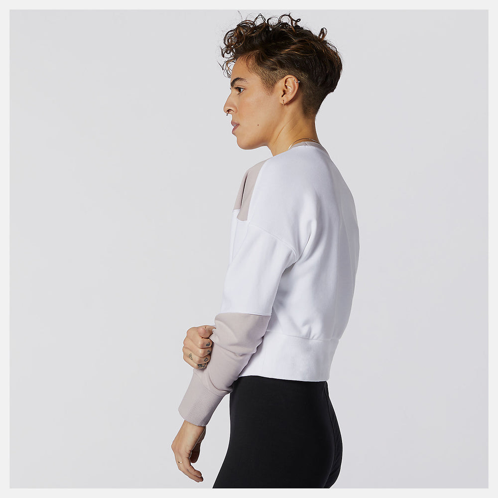 White Multi NB Athletics Crew Fleece / New Balance Women