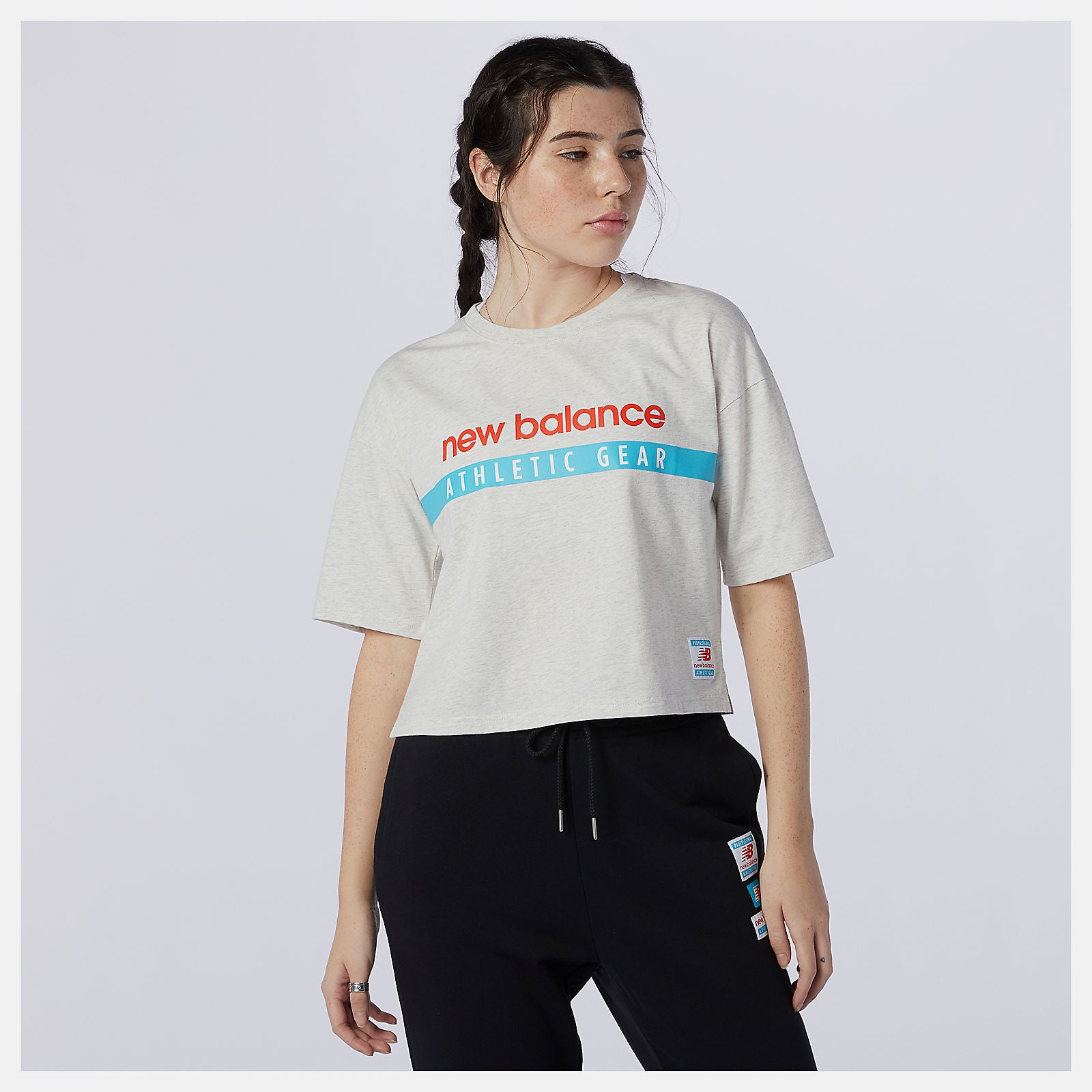 Sea Salt Heather NB Essentials Field Day Boxy Tee / New Balance Women