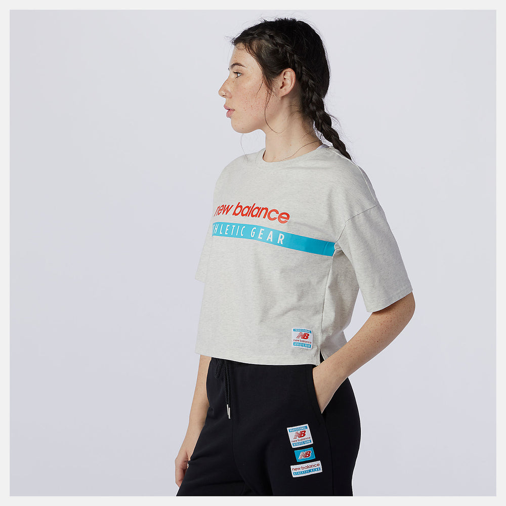 Sea Salt Heather NB Essentials Field Day Boxy Tee / New Balance Women