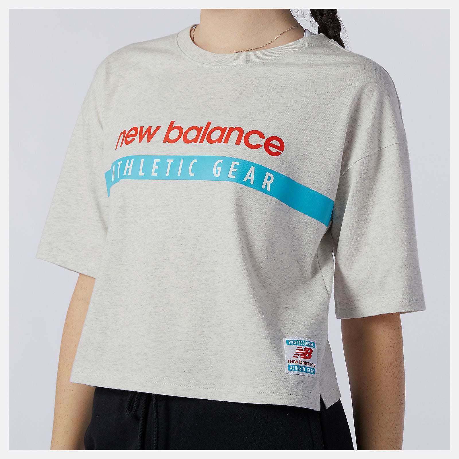 Sea Salt Heather NB Essentials Field Day Boxy Tee / New Balance Women