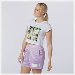 White NB Essentials Botanical Tee / New Balance Women