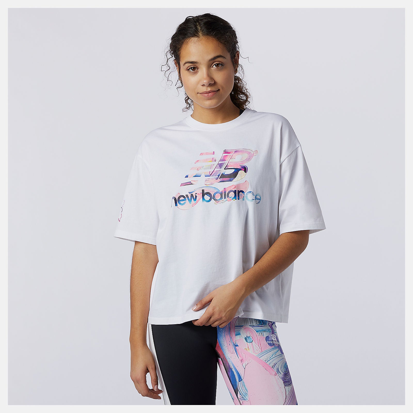White NB Athletics Erin Loree Graphic Tee / New Balance Women