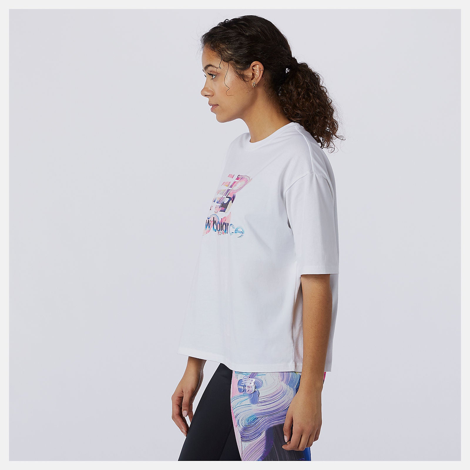 White NB Athletics Erin Loree Graphic Tee / New Balance Women