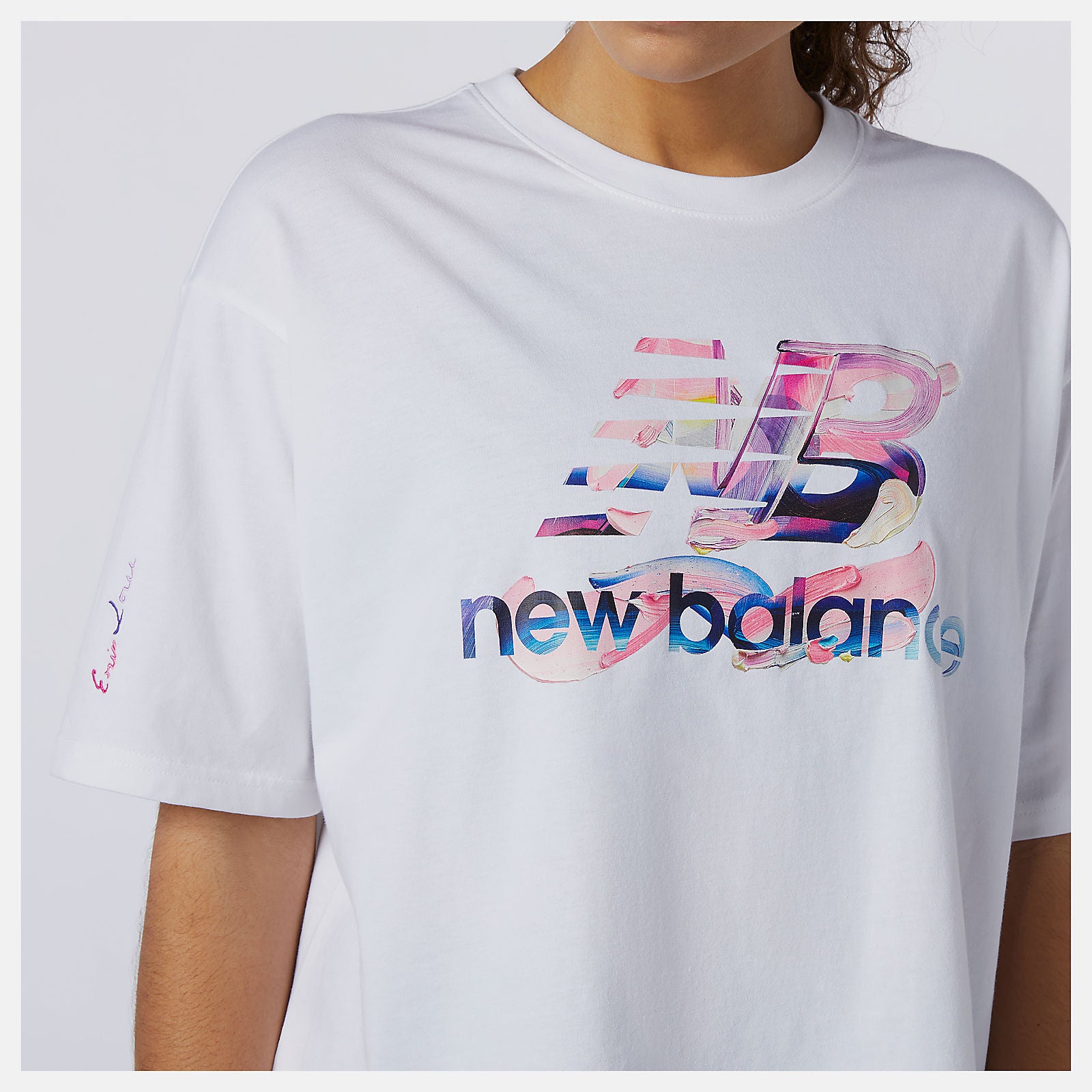 White NB Athletics Erin Loree Graphic Tee / New Balance Women