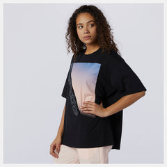 Black Sport Style Optiks Gradient Graphic Tee / New Balance Women