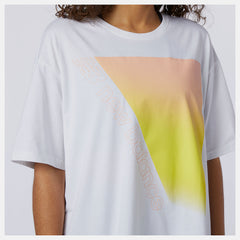 White Sport Style Optiks Gradient Graphic Tee / New Balance Women