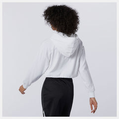 White NB Athletics Collide Terry Hoodie / New Balance Women