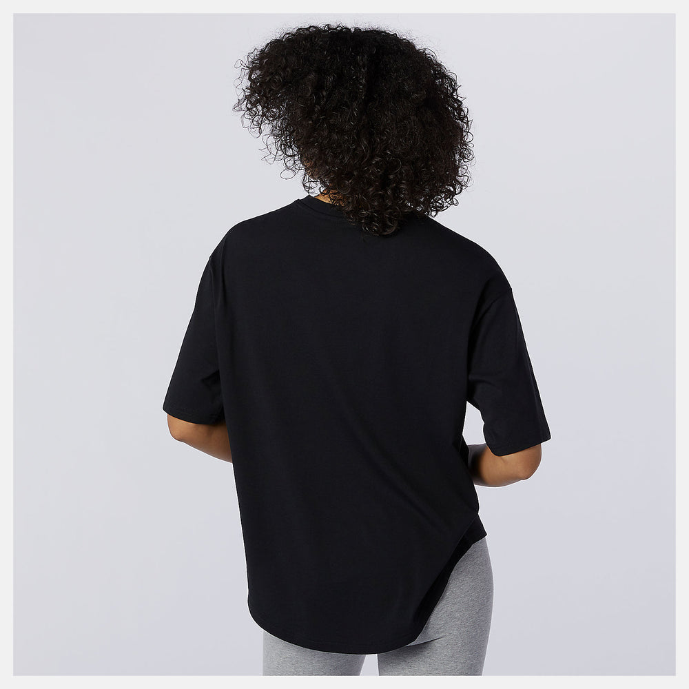 Black NB Athletics Collide Short Sleeve Tee / New Balance Women
