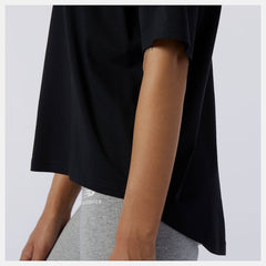 Black NB Athletics Collide Short Sleeve Tee / New Balance Women