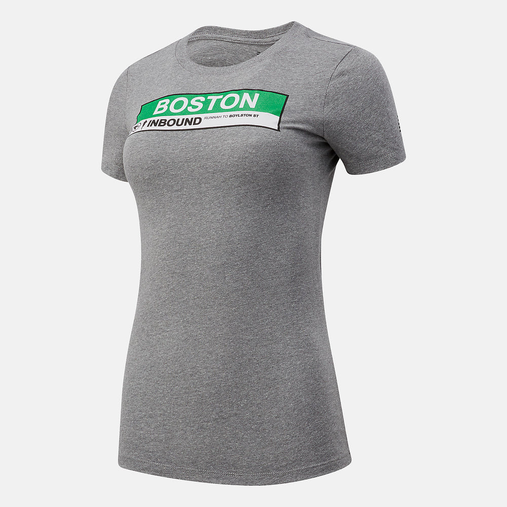 Athletic Grey Boston INBound Green Line Graphic Tee / New Balance Women