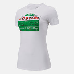 White Boston One Mile To Go Graphic Tee / New Balance Women