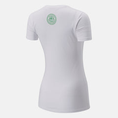 White Boston One Mile To Go Graphic Tee / New Balance Women