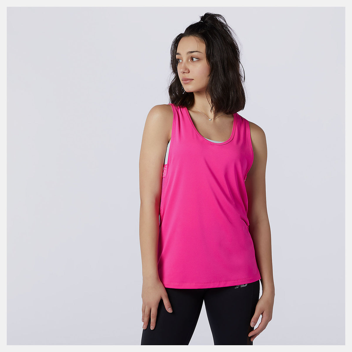 Pink Glo Relentless Sweat Tank / New Balance Women