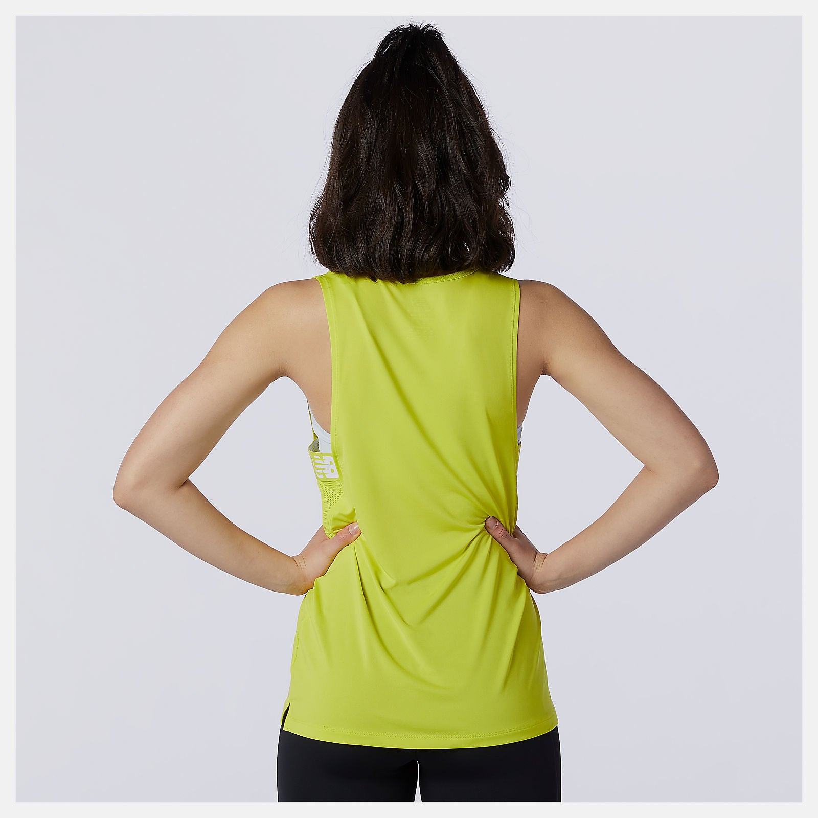 Sulpher Yellow Relentless Sweat Tank / New Balance Women