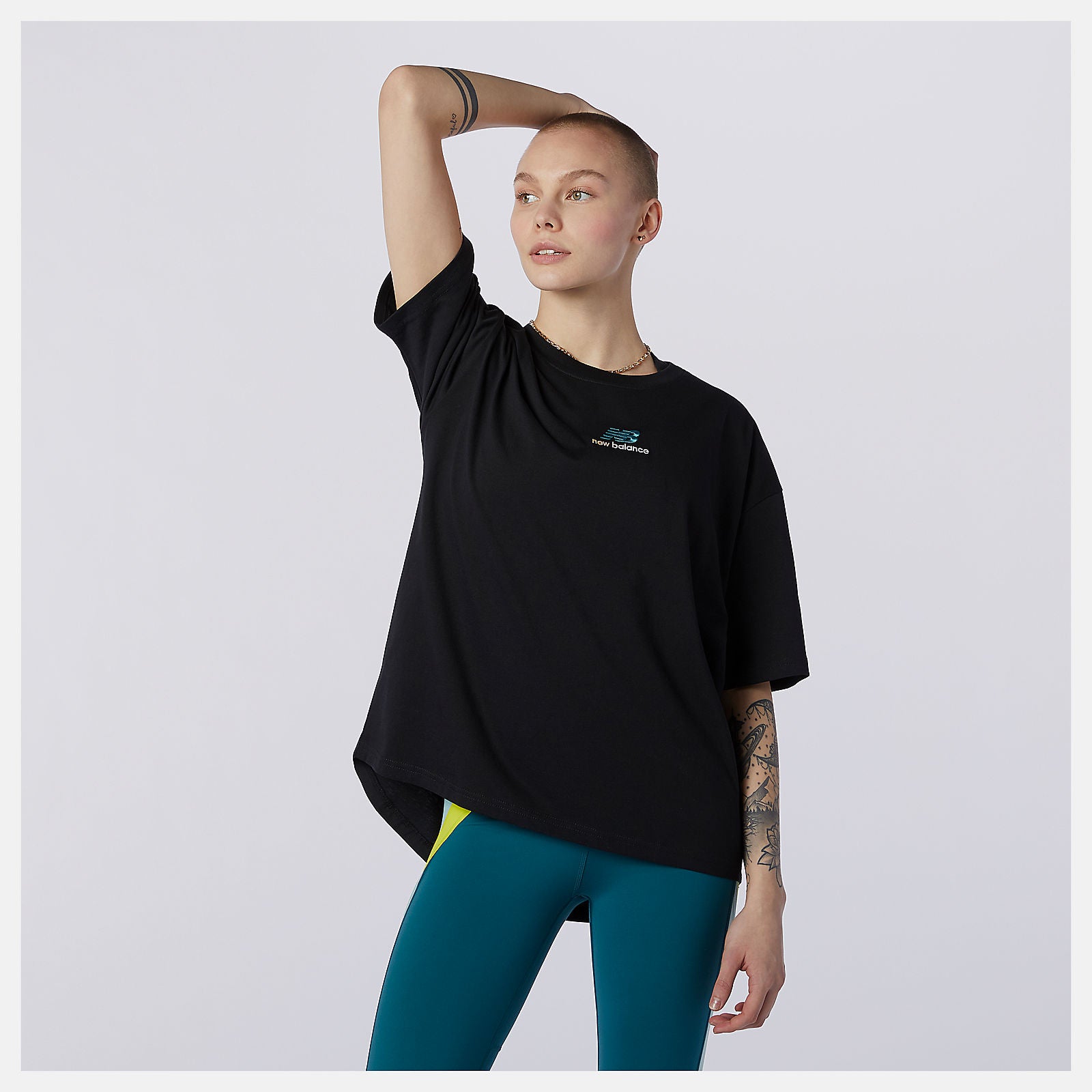 Black NB Athletics Higher Learning Graphic Tee / New Balance Women