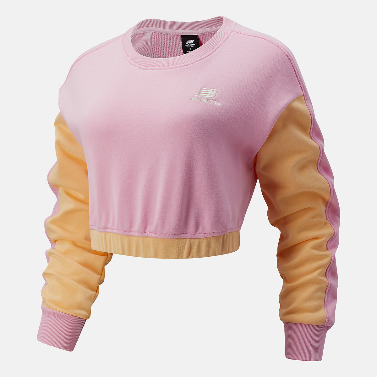 Pink Lemonade NB Athletics Baroque Crop Crew / New Balance Women