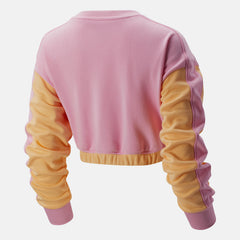 Pink Lemonade NB Athletics Baroque Crop Crew / New Balance Women