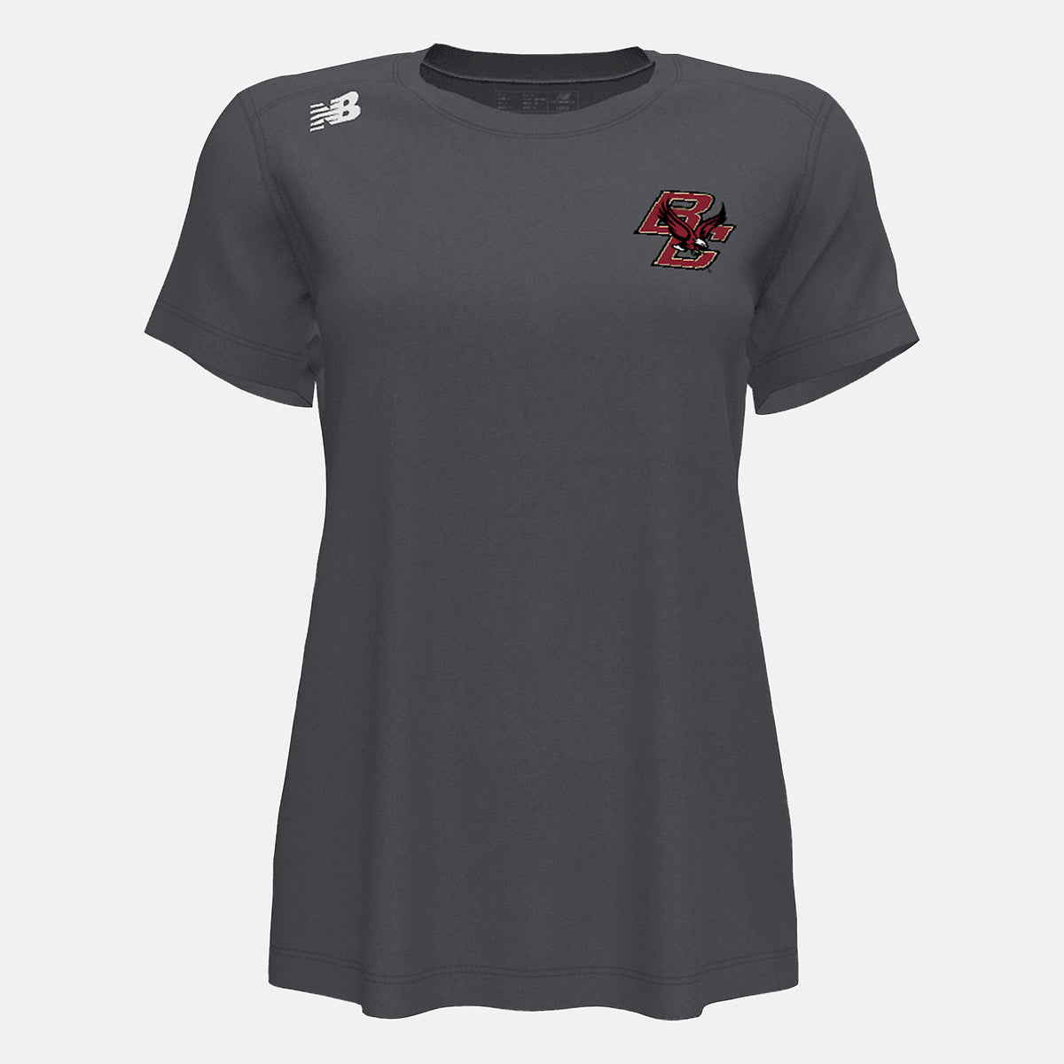 Dark Heather NB Short Sleeve Tech Tee(Boston College) / New Balance Women