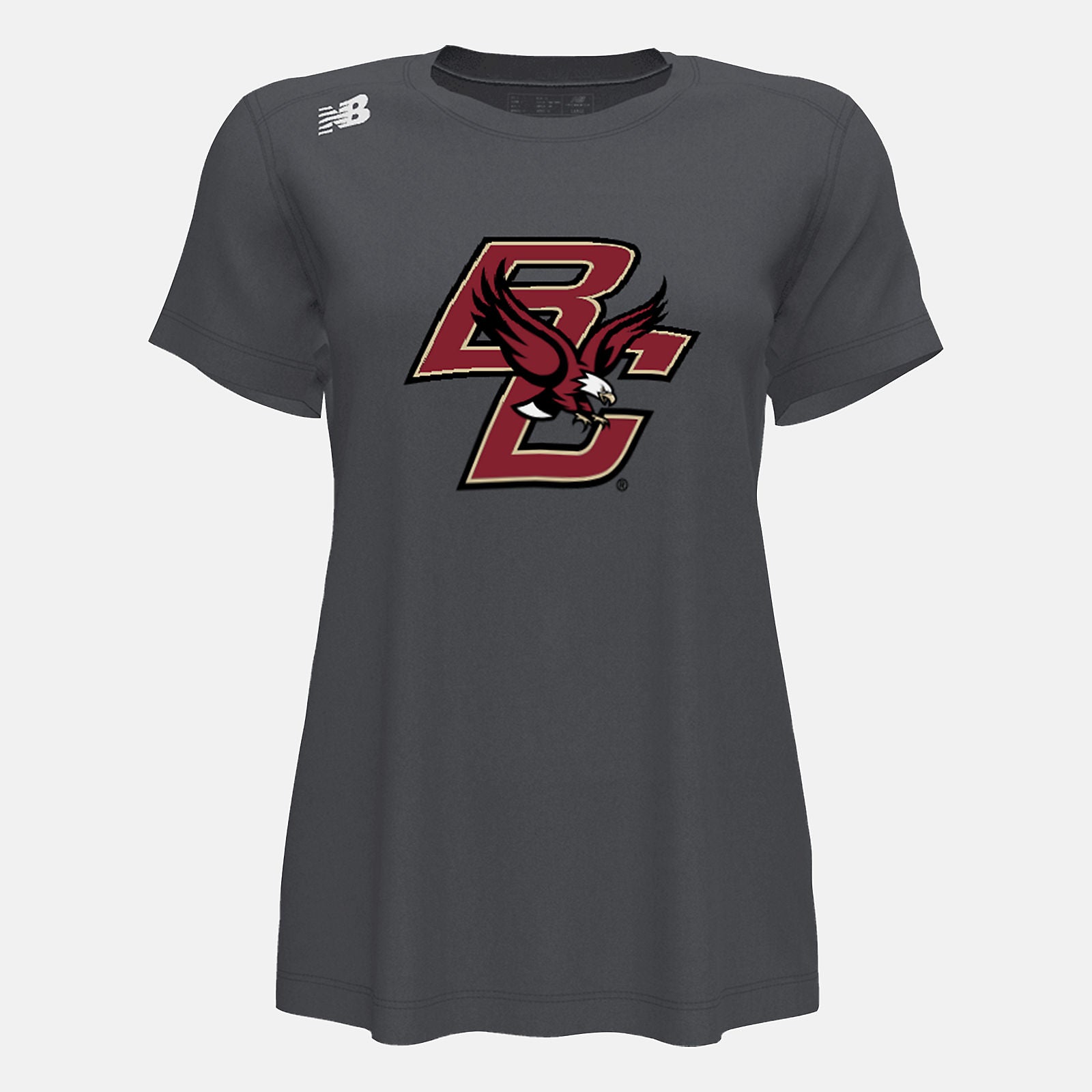 Dark Heather NB Short Sleeve Tech Tee(Boston College) / New Balance Women