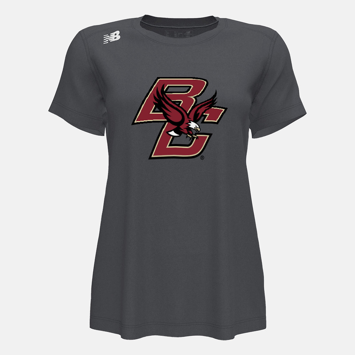 Dark Heather NB Short Sleeve Tech Tee(Boston College) / New Balance Women