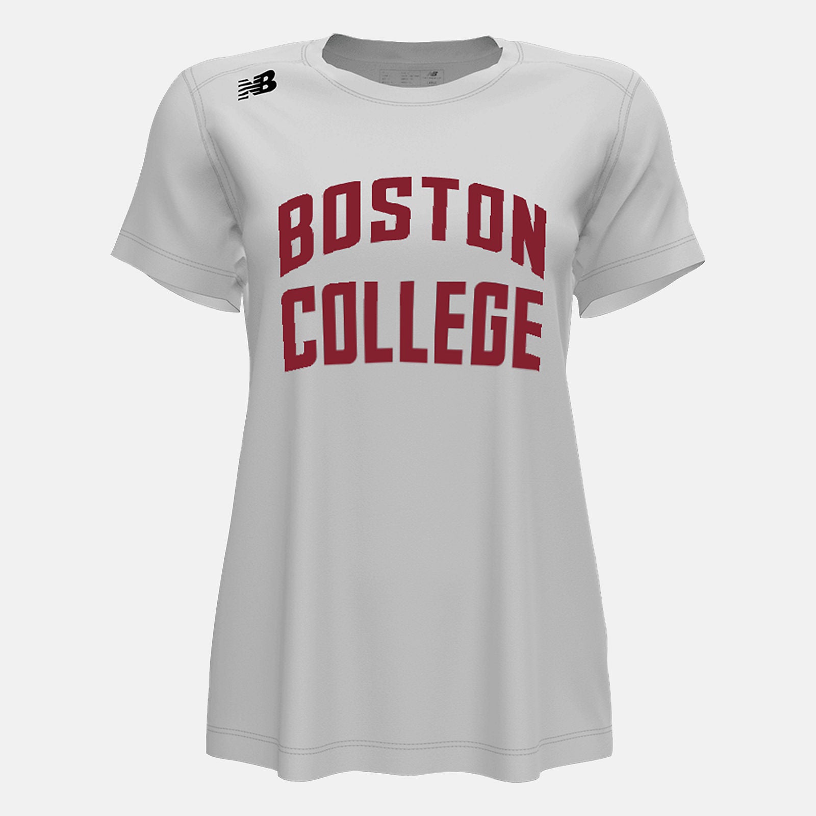 White NB Short Sleeve Tech Tee(Boston College) / New Balance Women