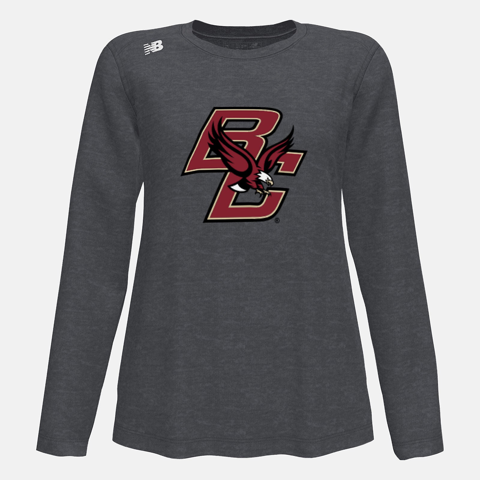 Dark Heather NB Long Sleeve Tech Tee(Boston College) / New Balance Women