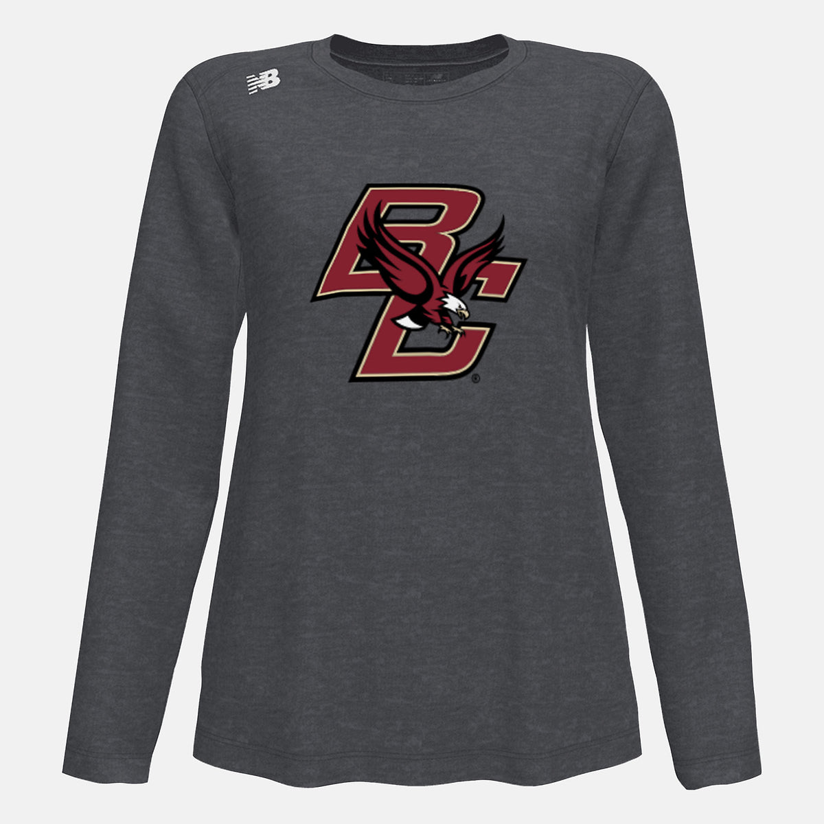 Dark Heather NB Long Sleeve Tech Tee(Boston College) / New Balance Women
