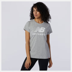 Athletic Grey Essentials Stacked Logo Tee / New Balance Women