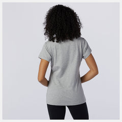 Athletic Grey Essentials Stacked Logo Tee / New Balance Women
