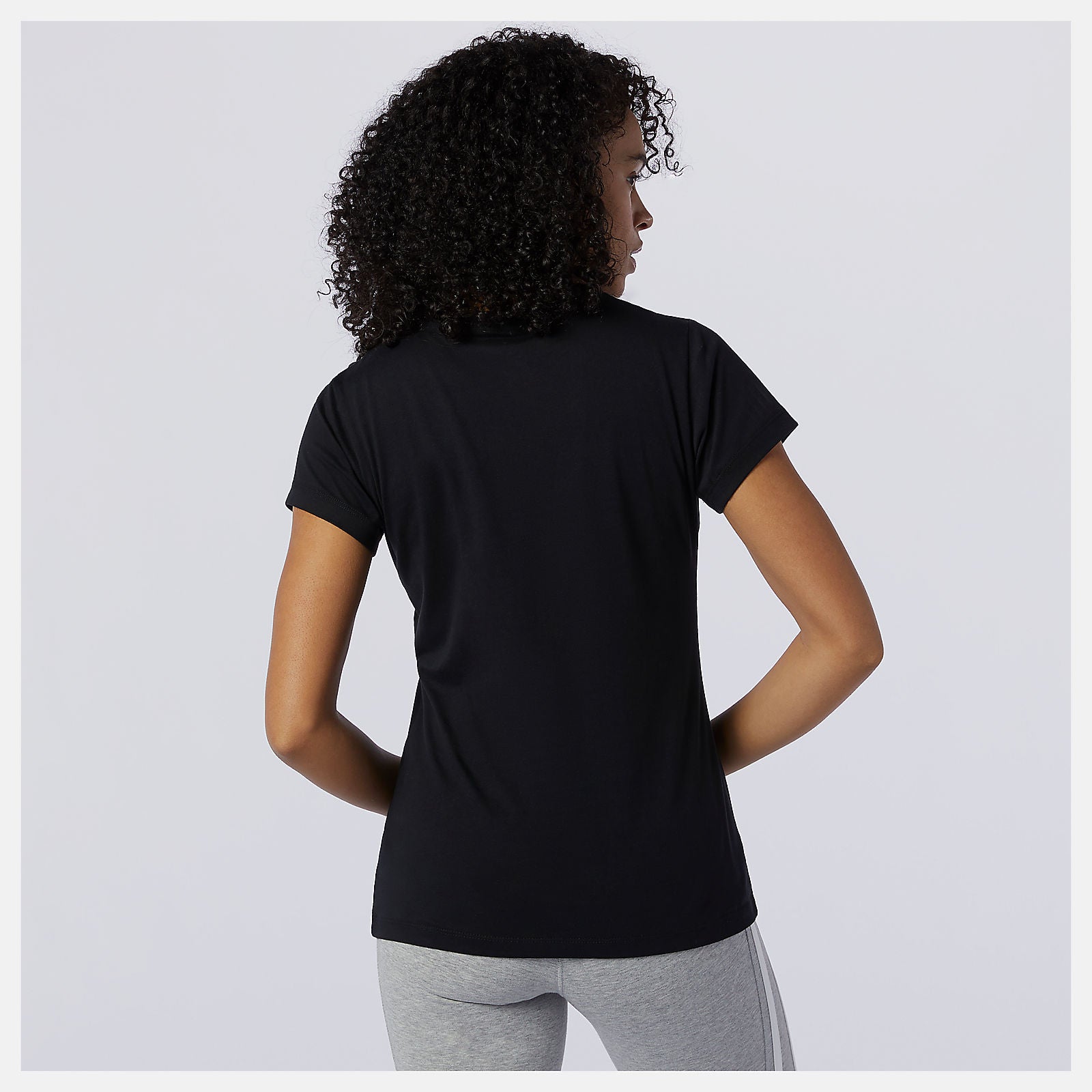 Black Essentials Stacked Logo Tee / New Balance Women