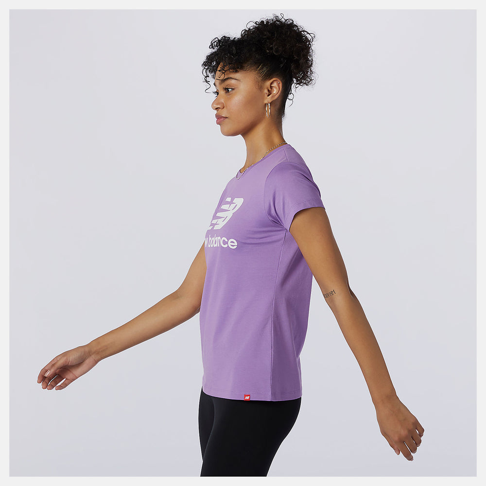 Heliotrope Essentials Stacked Logo Tee / New Balance Women