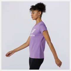 Heliotrope Essentials Stacked Logo Tee / New Balance Women