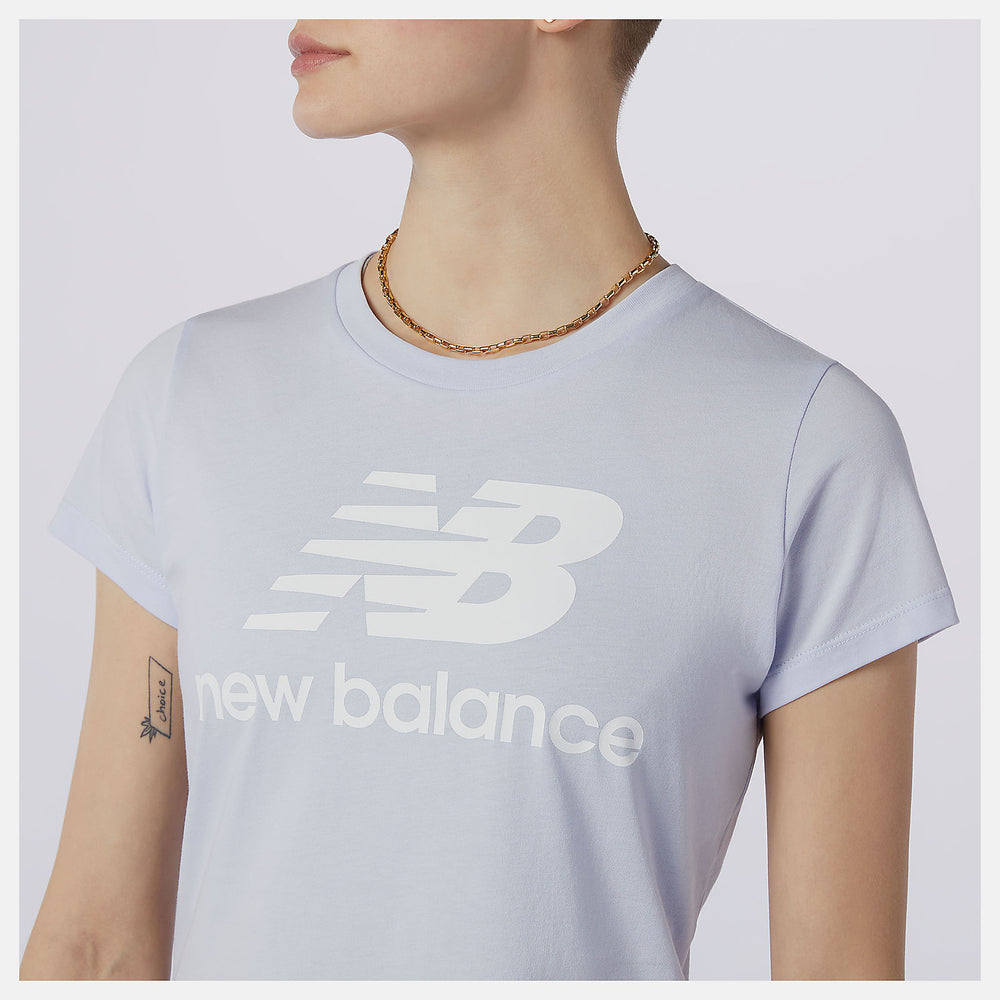 Grey Essentials Stacked Logo Tee / New Balance Women