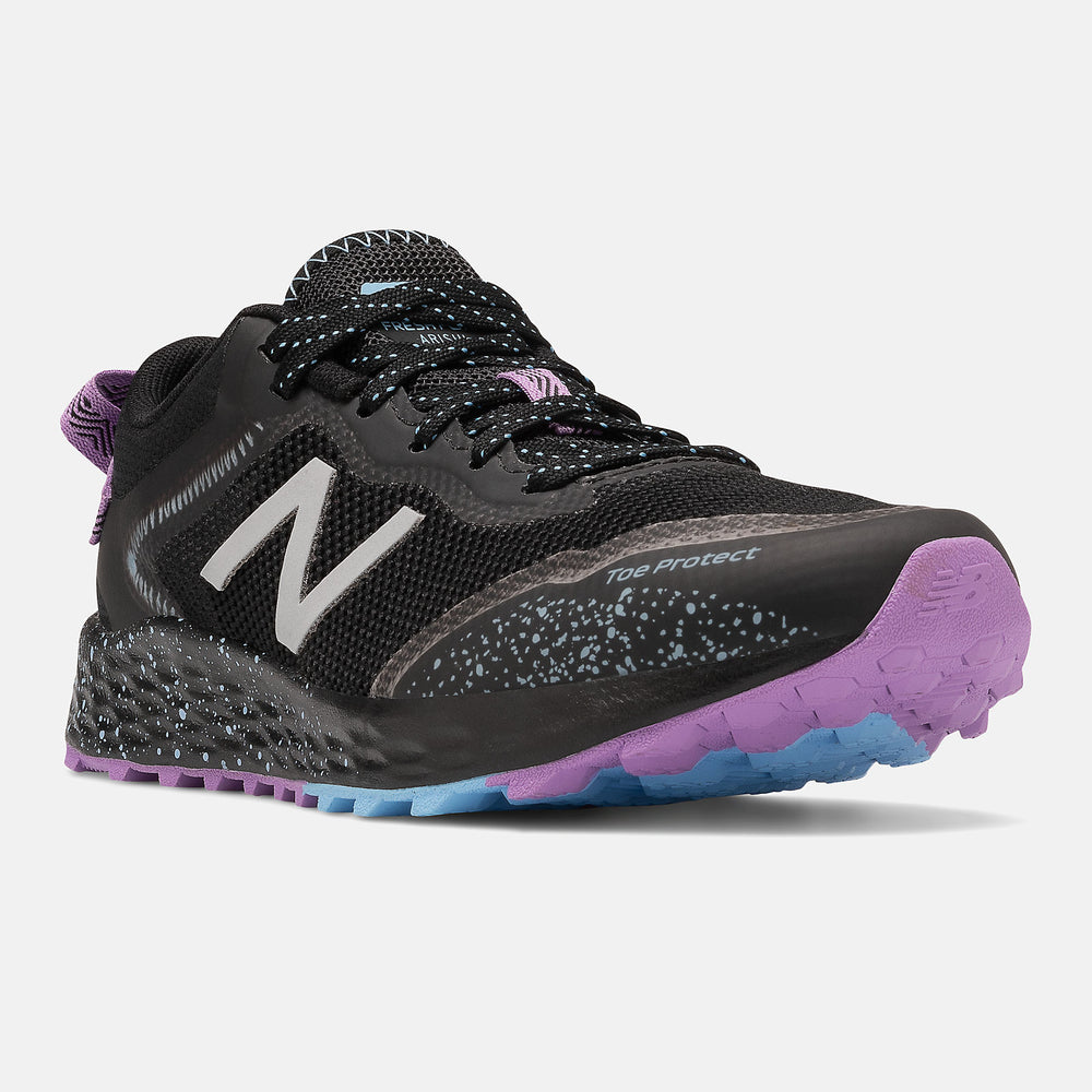 Black/Purple and Neo Violet Fresh Foam Arishi Trail / New Balance Women