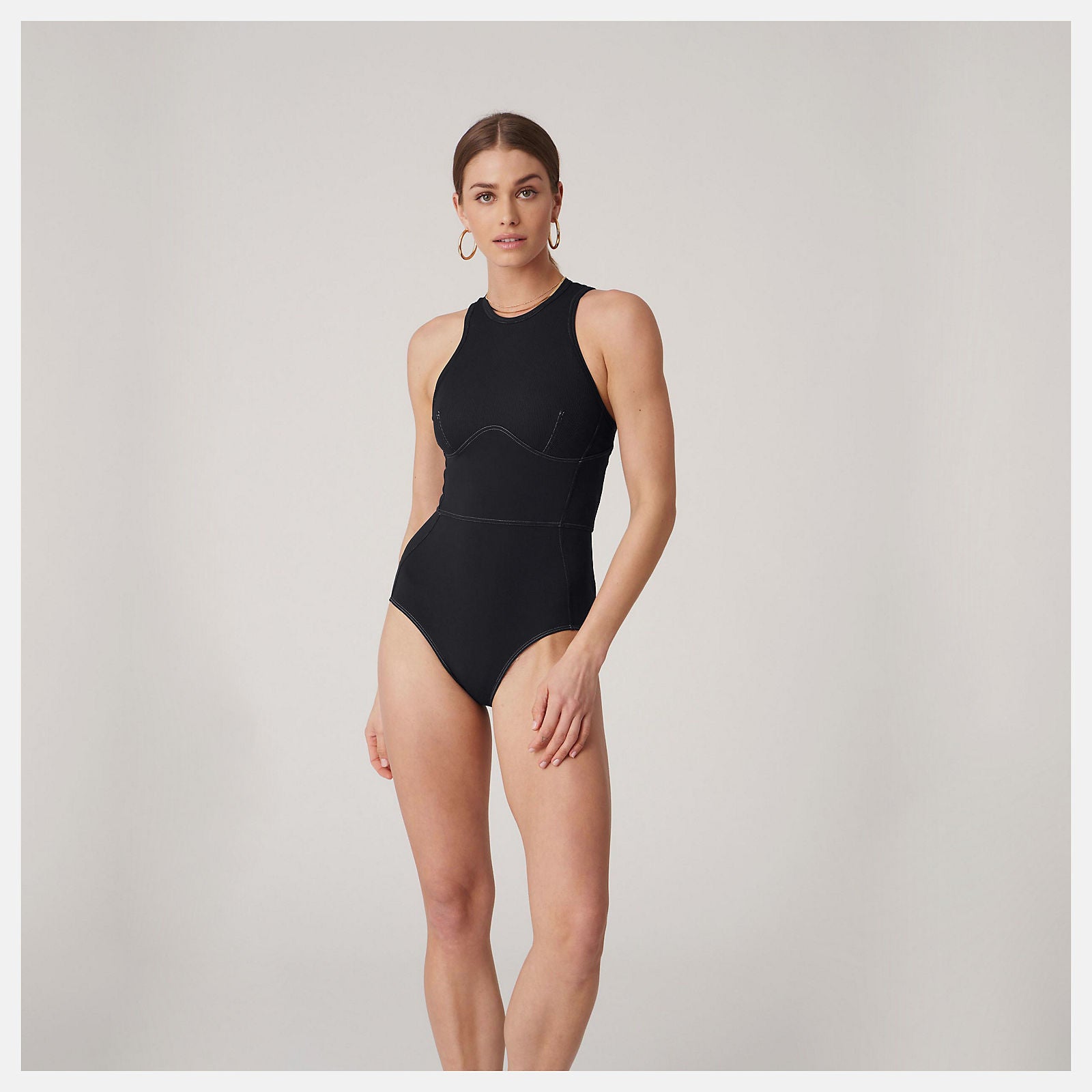Black Bandier Brief Bodysuit / New Balance Women