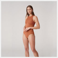 Terra Cotta Bandier Brief Bodysuit / New Balance Women
